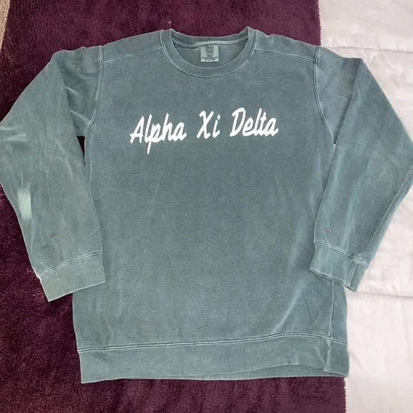 Comfort Colors Alpha Xi Delta (AXiD) crewneck - Picture 1 of 9
